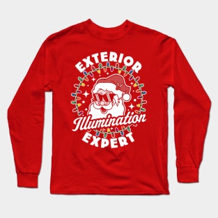 Exterior Illumination Expert Funny Christmas Lights Santa Long Sleeve T-Shirt